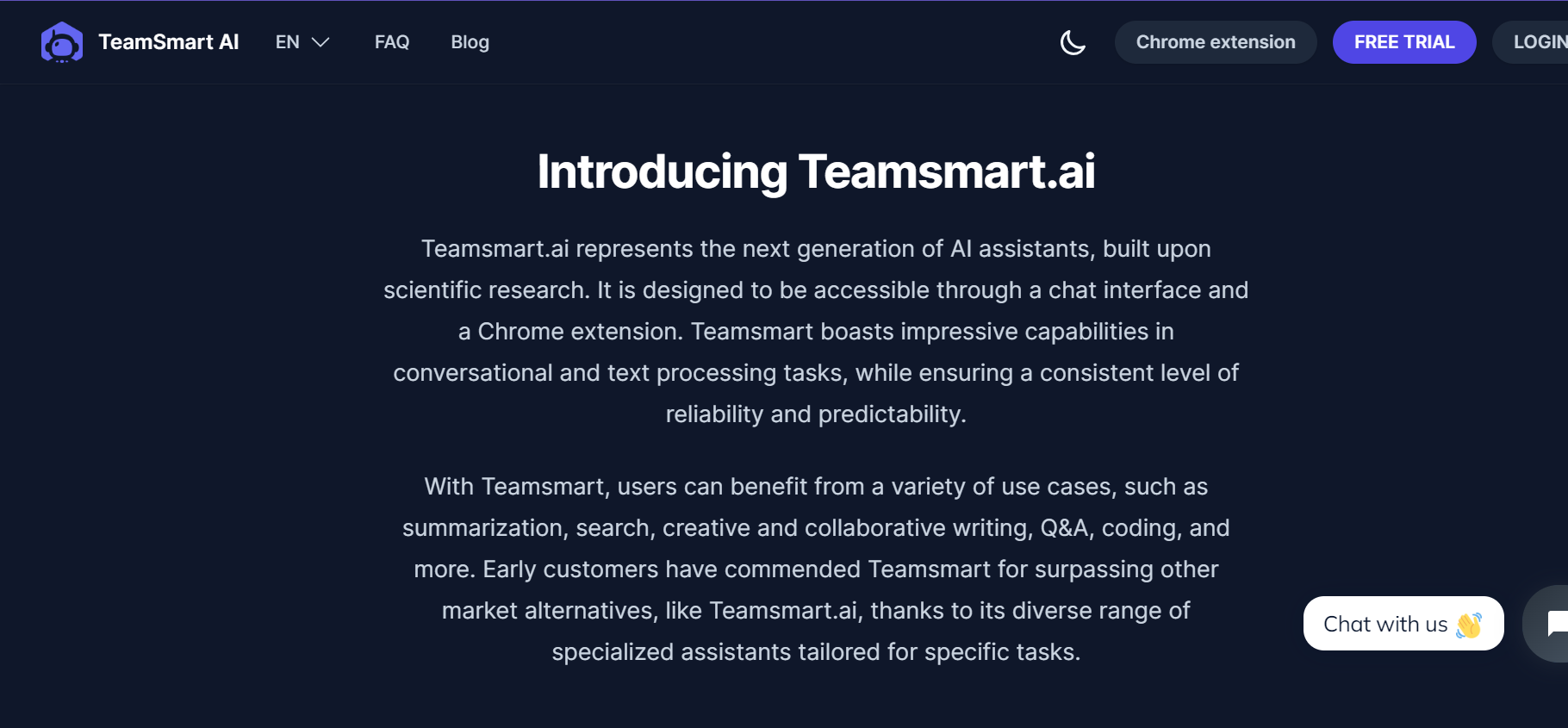 This is an introduction of TeamSmart AI.