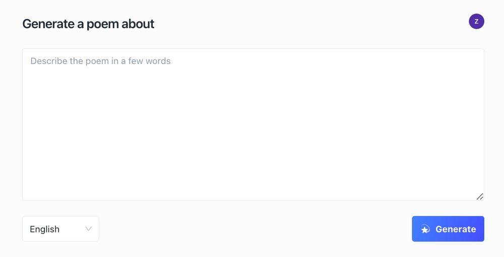 Free AI Poem Generator - Monica Tools