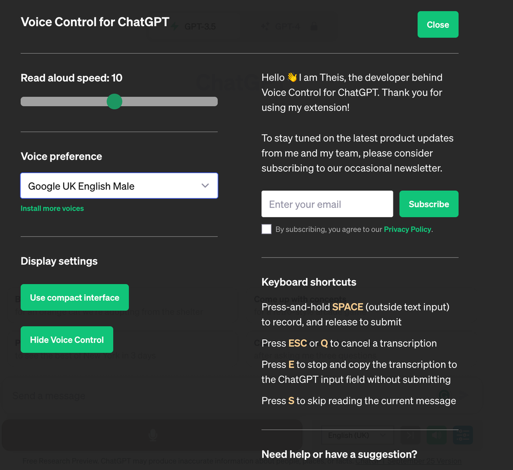 Voice Control with GPT - Revolutionizing ChatGPT