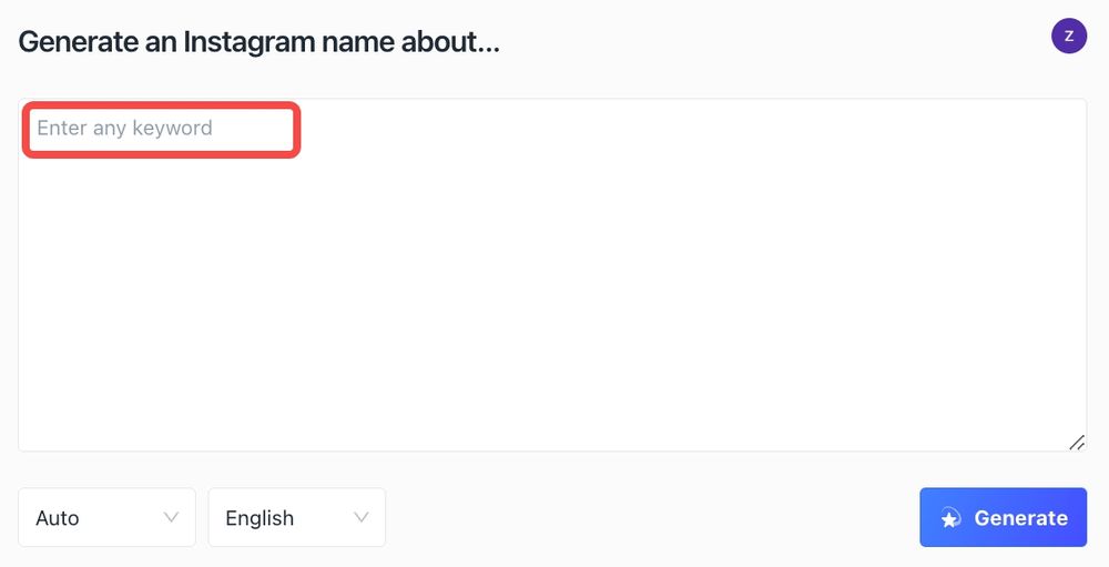 Free Instagram Name Generator Monica Tools