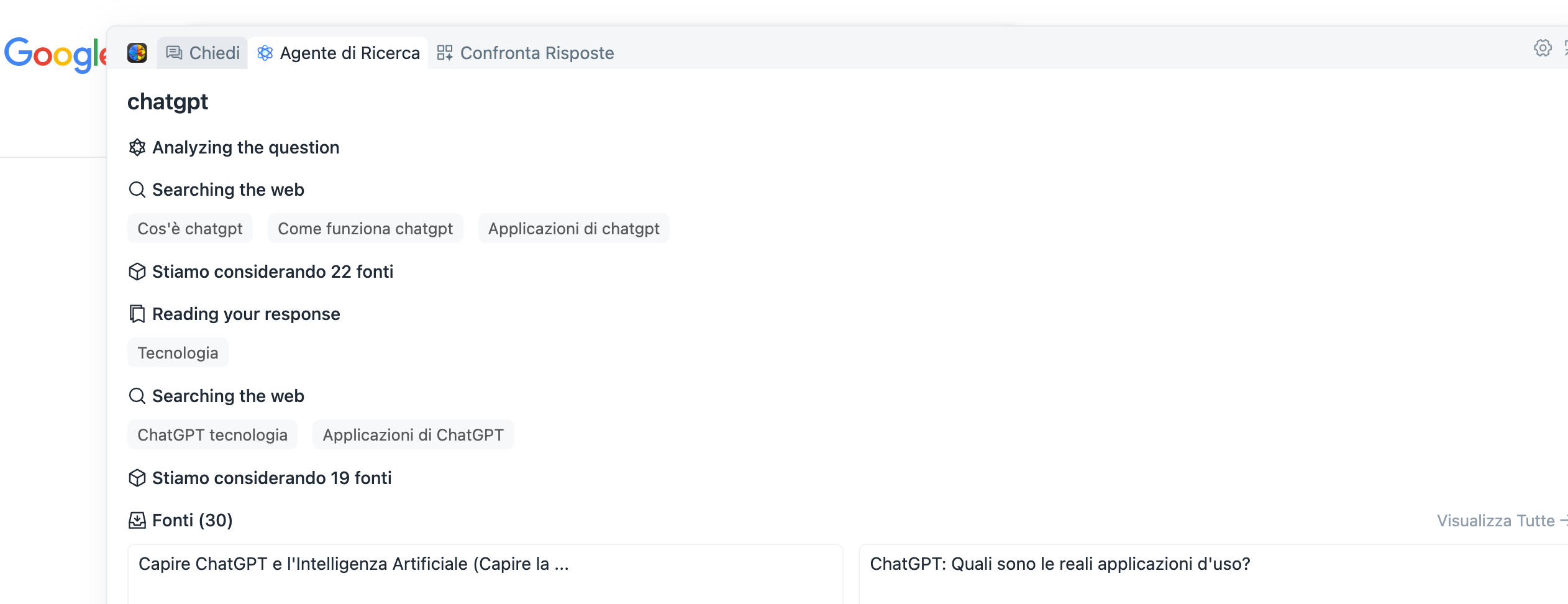 Agente di Ricerca di ChatGPT per Google